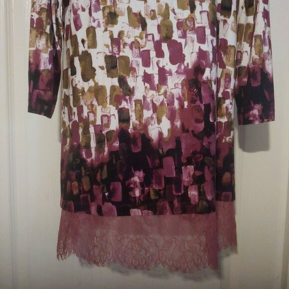 Logo by Lori Goldstein Paint Brush Purple Lace Boho Fairy Top L - Picture 7 of 11